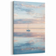 Serene Sailboat Abstract Art - Pastel Horizon Canvas Wall Print