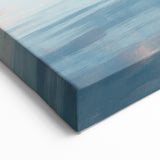 Serene Sailboat Abstract Art - Pastel Horizon Canvas Wall Print