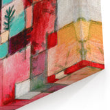 Modern Wall Art - Vibrant Abstract Rhythms in Red, Green, and Violet