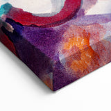 Modern Wall Art - Abstract Interior with Clock in Vibrant Watercolors