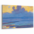 Modern Wall Art - Serene Seascape in Vibrant Blues and Yellows