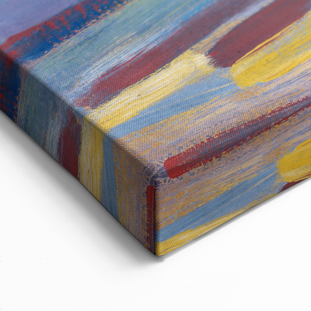 Modern Wall Art - Serene Seascape in Vibrant Blues and Yellows