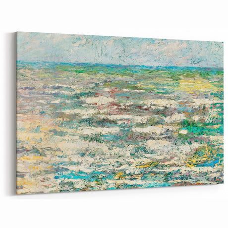 Modern Wall Art - Impressionist Seascape with Vibrant Textured Waves