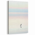 Abstract Scenery Canvas - Serene Pastel Bird Reflection Wall Art