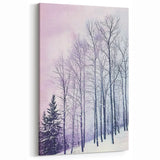 Abstract Nature Wall Art - Winter Trees in Snowy Landscape