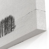 Minimalist Landscape Wall Art - Snowy Trees in Winter Field