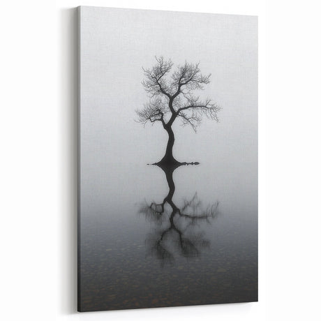 Reflection of Solitude - Minimalist Abstract Landscape Art