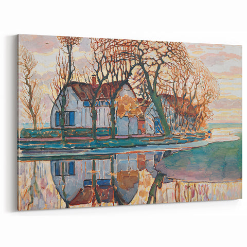 Farm near Duivendrecht" Modern Wall Art - Contemporary Landscape Decor