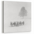 Winter Gathering - Minimalist Abstract Landscape Art