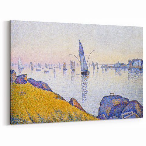 Evening Calm, Concarneau" Modern Wall Art - Serene Contemporary Coastal Decor