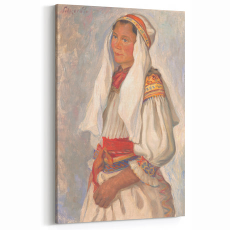 Modern Wall Art - Vibrant Portrait of Elegance in Minimalist Style