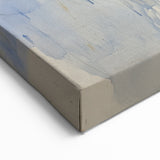Modern Blue and Beige Abstract Art - Fluid Wall Canvas Design