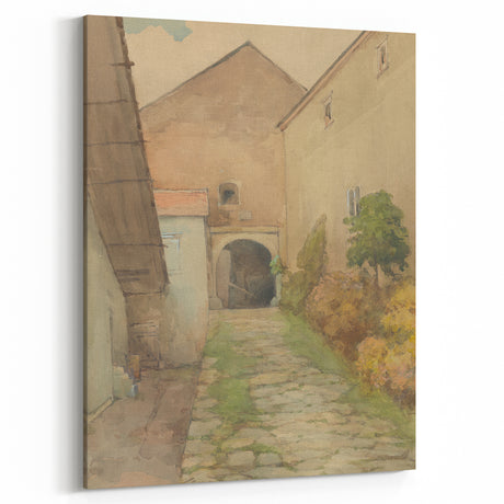 Old Yard - Impressionist Landscape Art by Lajos Csordák
