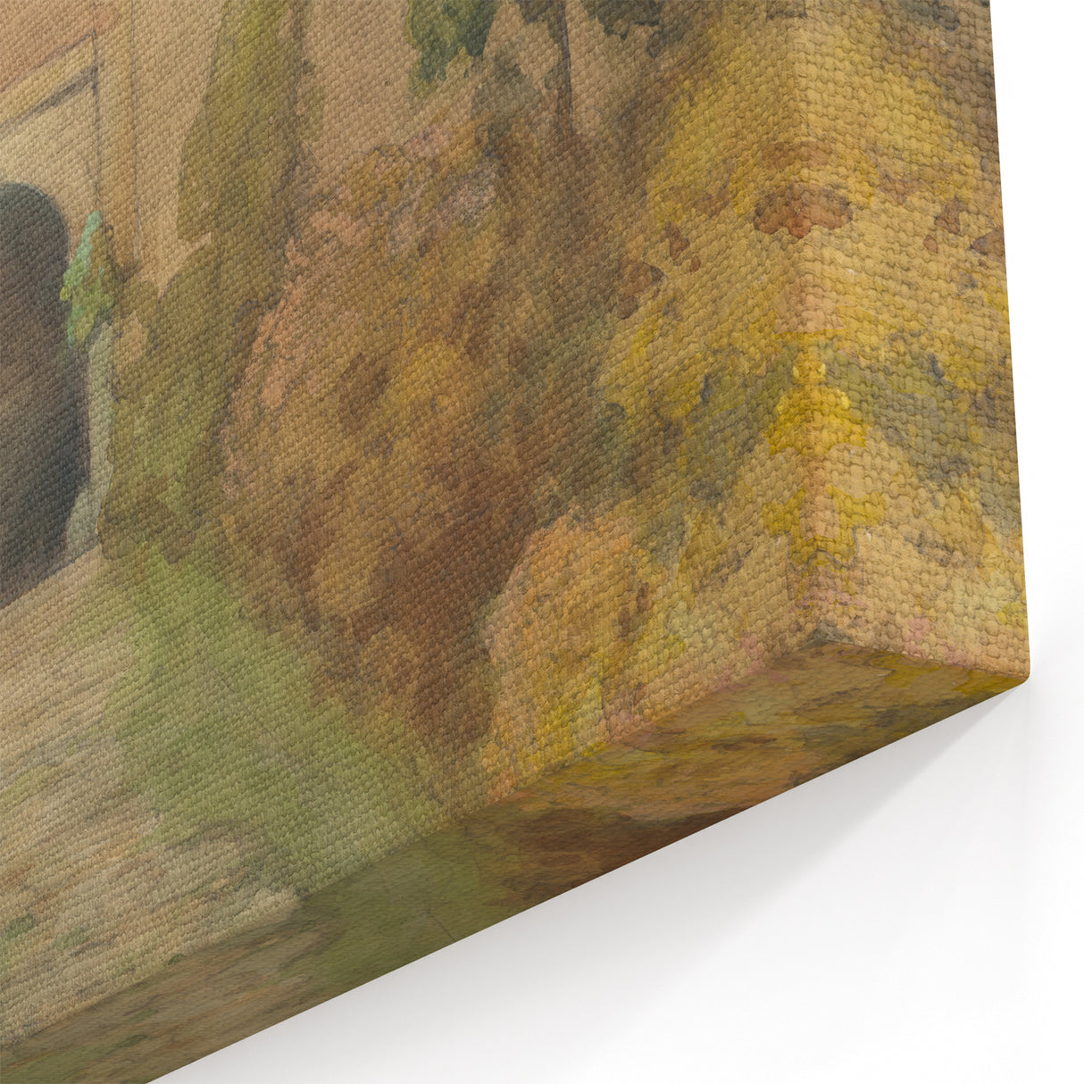 Old Yard - Impressionist Landscape Art by Lajos Csordák