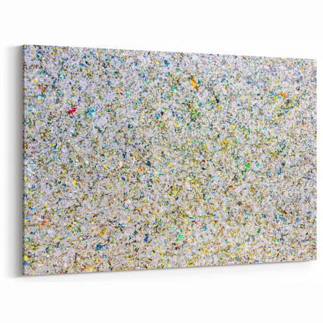 Shimmering Abstract Splatter Art - Glittering Multicolor Canvas Decor