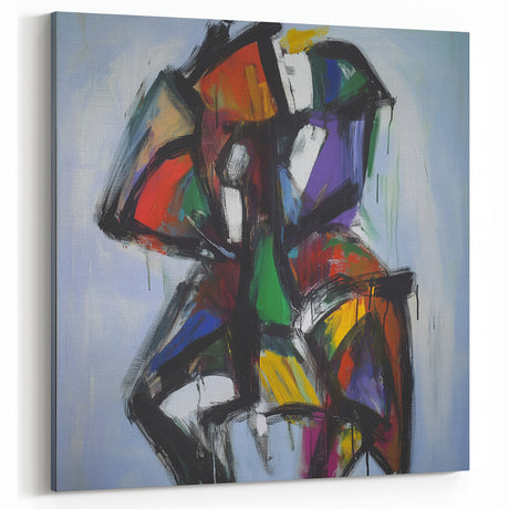 Bold Abstract Splatter Art - Vibrant Multicolor Modern Canvas Decor