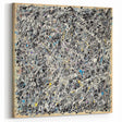 Monochrome Abstract Splatter Art - Energetic Black and White Canvas