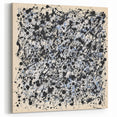 Minimalistic Abstract Splatter Art - Black and White Modern Canvas