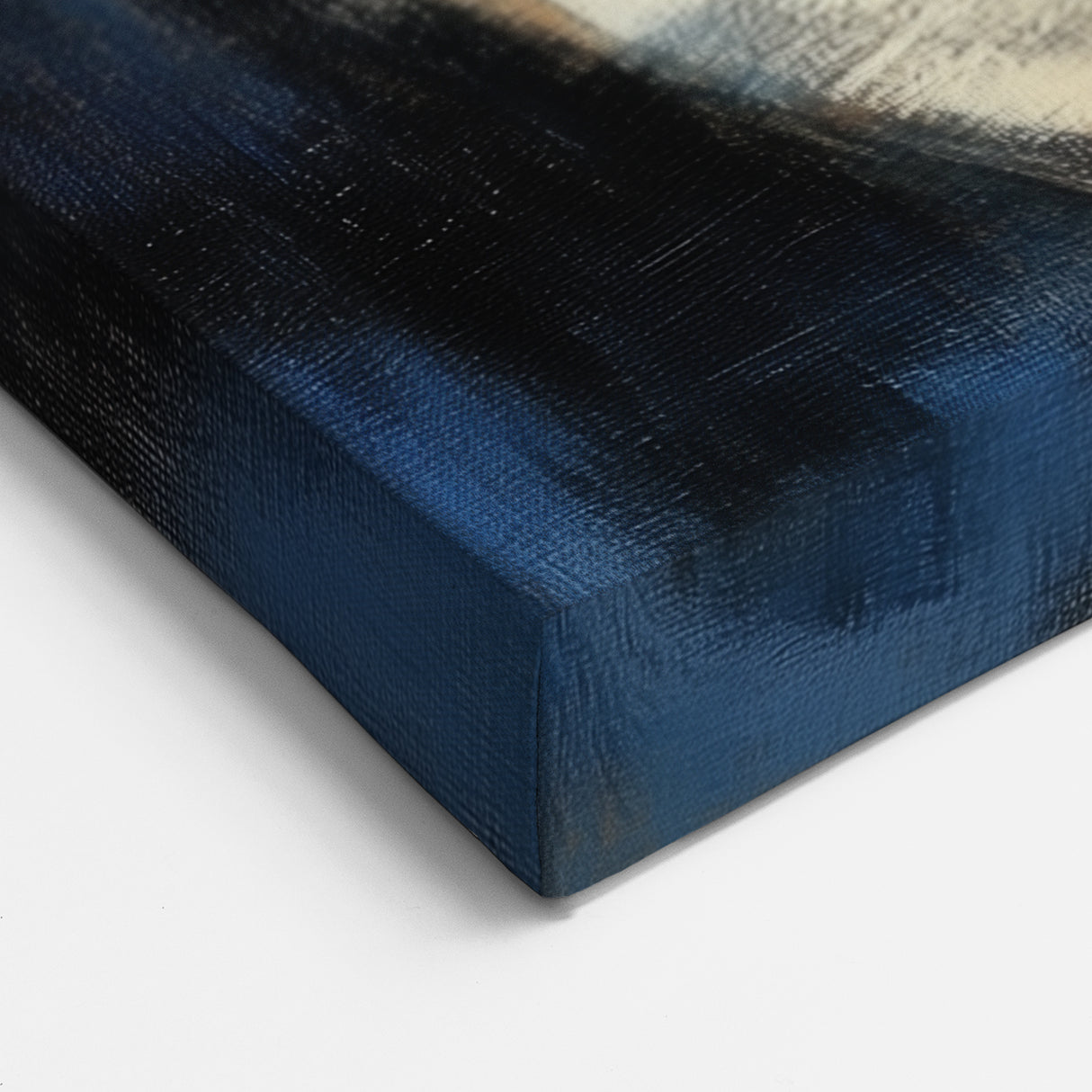 Abstract Expressionist Splatter Art - Bold Blue and Orange Canvas Decor