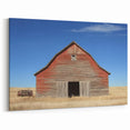 Red Barn in Countryside - Rustic Barn Wall Art for Farmhouse Decor