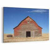 Red Barn in Countryside - Rustic Barn Wall Art for Farmhouse Decor