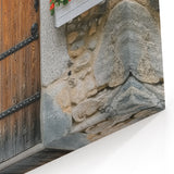Rustic Wooden Door - Barn Wall Art with Stone Texture for Farmhouse Decor