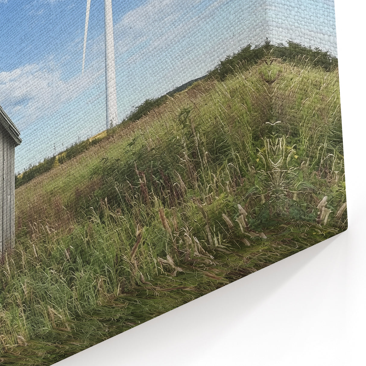 Rustic Wooden Barn with Windmill - Barn Wall Art for Country Decor