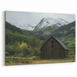 Charming Barn and Mountain View - Country Landscape Wall Art for Decor
