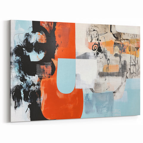 Bold Geometric Splatter Art - Modern Abstract Wall Canvas
