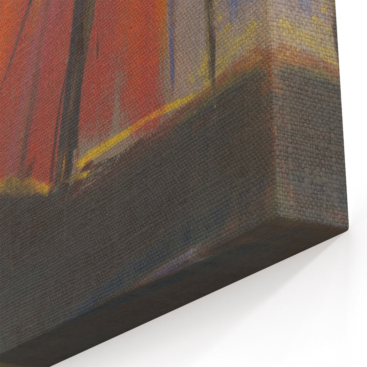 Modern Wall Art - Abstract Red Sailboat Design for Trendy Decor