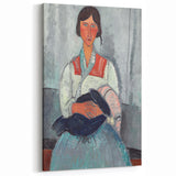 Modern Wall Art - Abstract Portrait of Gypsy Woman with Baby