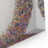 Vibrant Circular Splatter Art - Multicolor Abstract Wall Canvas