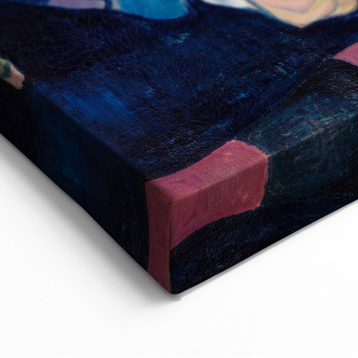 Modern Wall Art - Expressive Portrait with Vibrant Floral Details