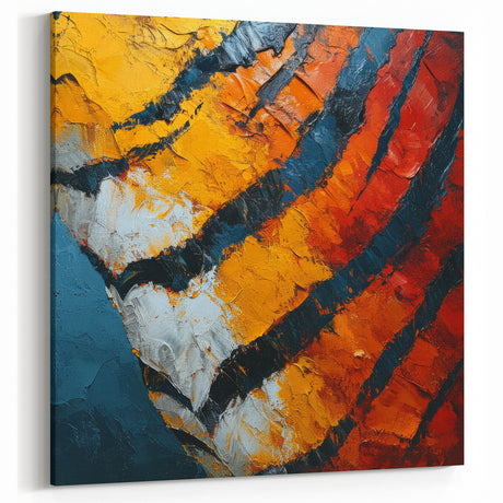 Dynamic Strokes and Lines Abstract Art – Modern Brush Strokes Canvas