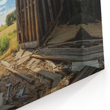 View Through Rustic Barn Doors - Scenic Farmhouse Wall Art for Decor