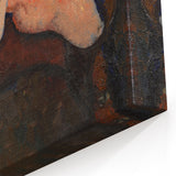Modern Wall Art - Elegant Abstract Portrait of a Woman with Bangs
