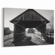 Black and White Barn Tunnel - Rustic Farmhouse Wall Art for Home Decor