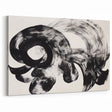 Bold Black and White Abstract Line Art – Modern Brush Strokes Canvas