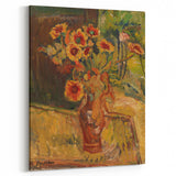 Modern Wall Art - Vibrant Floral Bouquet in Expressive Brushstrokes