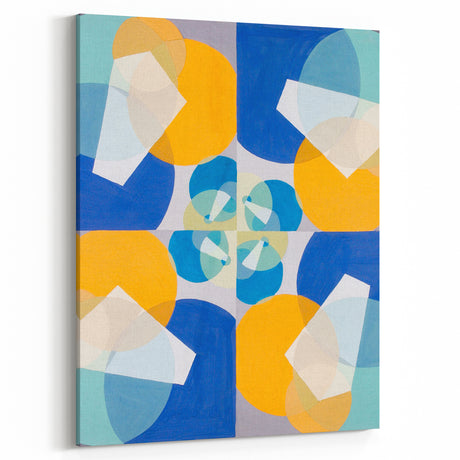 Modern Wall Art - Geometric Abstract Design in Vibrant Circular Layers