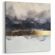 Abstract Gold and Gray Art – Modern Monochrome Canvas with Metallic Accents