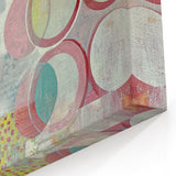 Abstract Pastel Dream Art – Soft Pink and Mint Geometric Canvas