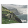 Rustic Coastal Barn Wall Art – Vintage Barn Canvas with Ocean View