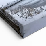 Rustic Winter Barn Wall Art – Farmhouse Canvas with Snowy Landscape