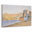 Modern Wall Art - Serene Pointillist Landscape of Coastal Town