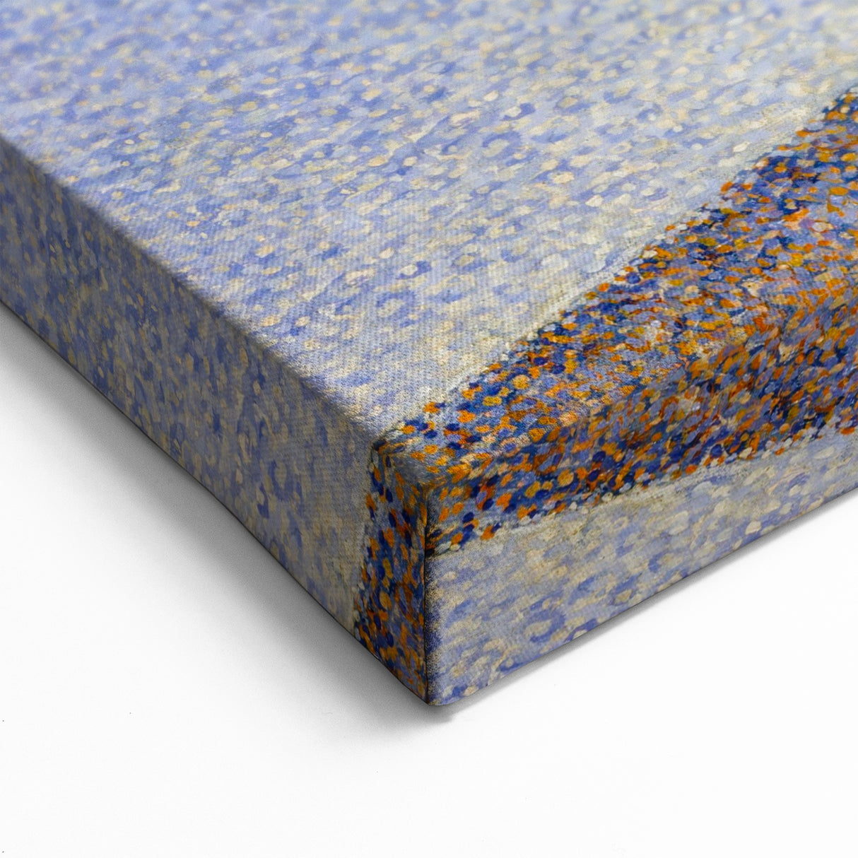 Modern Wall Art - Serene Pointillist Landscape of Coastal Town