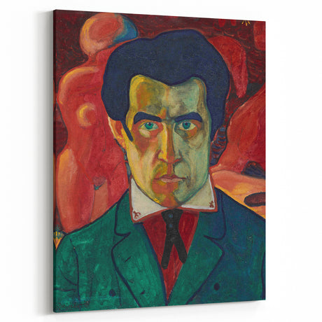 Modern Wall Art - Abstract Self-Portrait in Bold Colors
