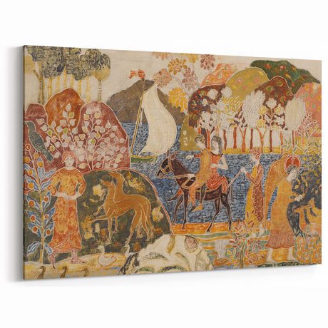 Modern Wall Art - Scenic Journey with Two Figures
