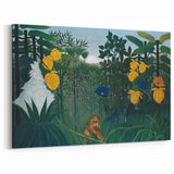 Modern Wall Art - Vibrant Jungle Scene with Lion
