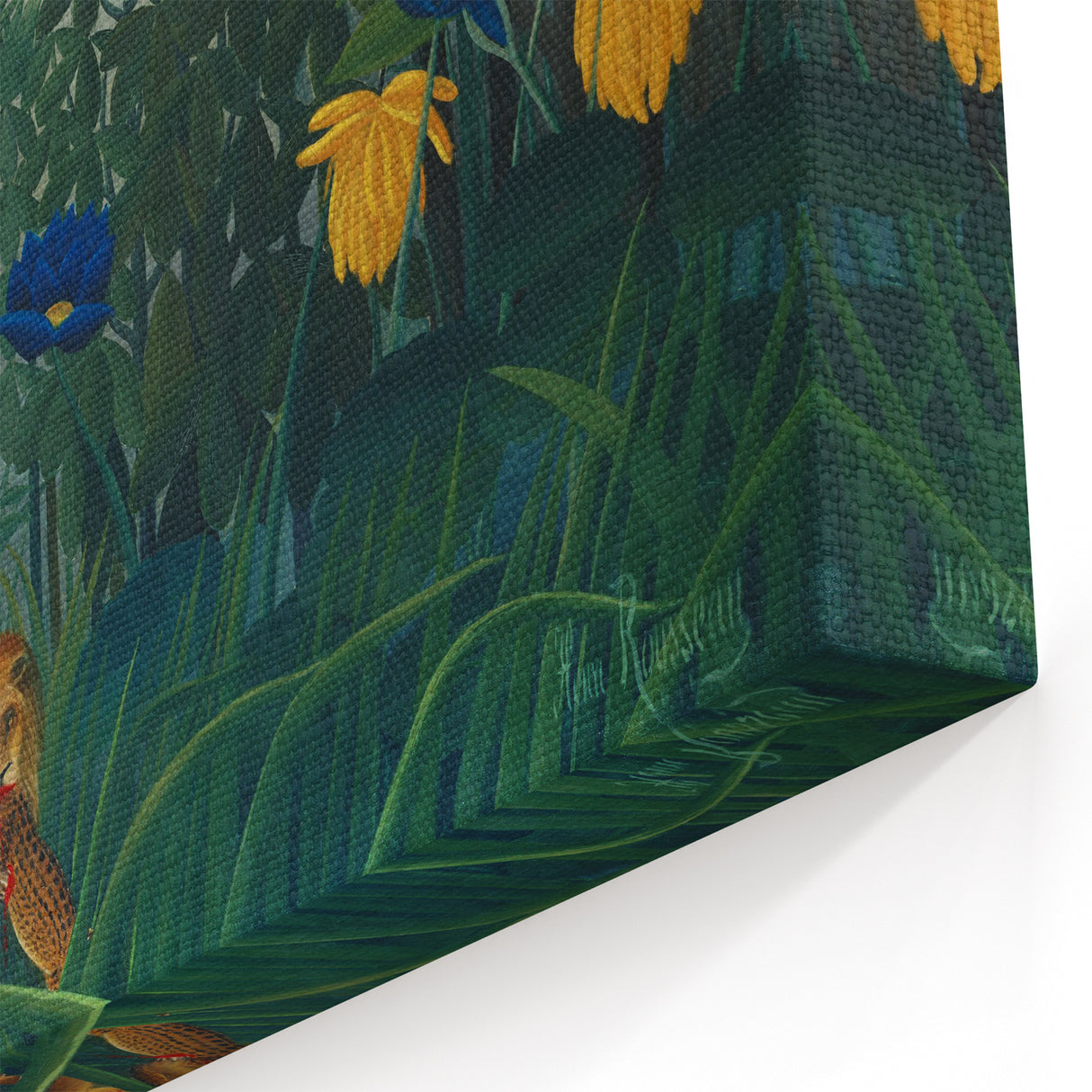 Modern Wall Art - Vibrant Jungle Scene with Lion